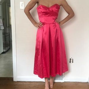AFTER SIX - Pink Formal Strapless Midi Dress